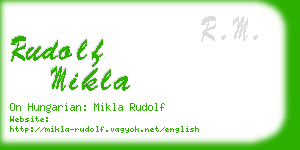 rudolf mikla business card